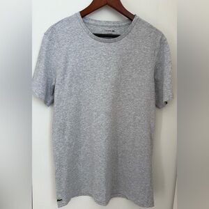 Lacoste 100% Cotton Crewneck T-Shirt Gray Short Sleeve Size: L